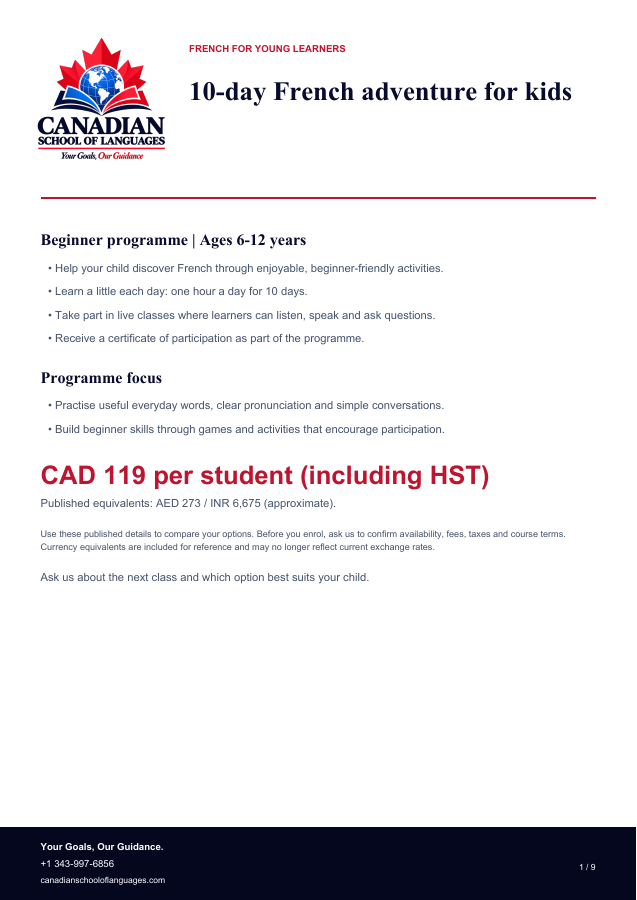 Programmes and immigration services: page 1