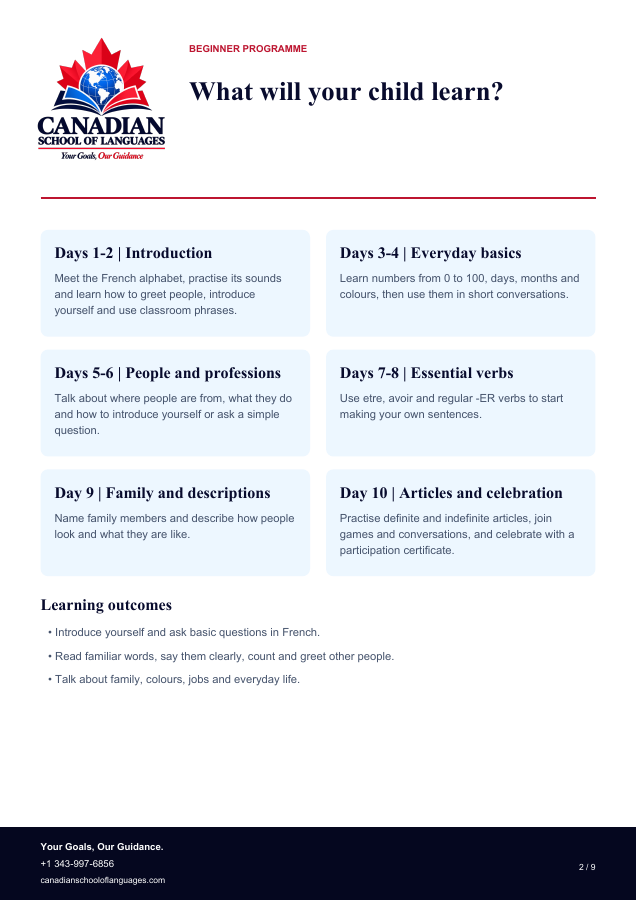 Programmes and immigration services: page 2