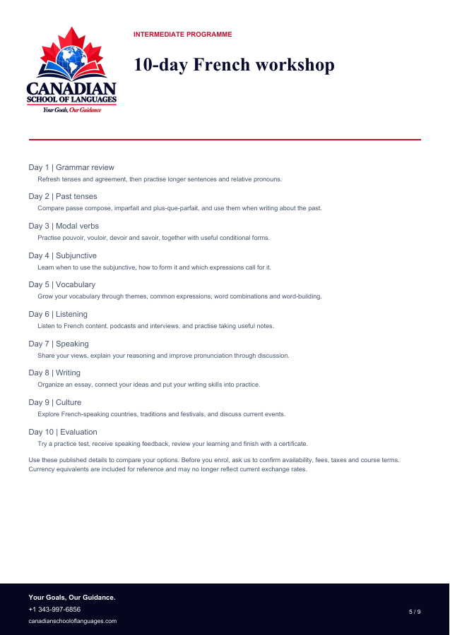 Programmes and immigration services: page 5